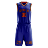 Custom Sky Blue Orange Basketball Set