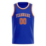 Custom Sky Blue & Orange Colors Design Sports Basketball Jersey