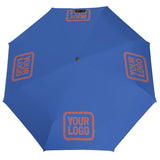 Custom Sky Blue Copper Rose Automatic Umbrella