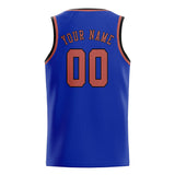 Custom Sky Blue & Copper Rose Colors Design Sports Basketball Jersey