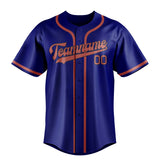 Custom Sky Blue & Copper Rose Colors Design Sports Baseball Jersey