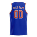 Custom Sky Blue & Copper Rose Colors Design Sports Basketball Jersey