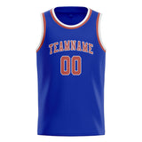 Custom Sky Blue & Copper Rose Colors Design Sports Basketball Jersey