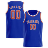 Custom Sky Blue & Copper Rose Colors Design Sports Basketball Jersey
