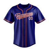 Custom Sky Blue & Copper Rose Colors Design Sports Baseball Jersey