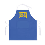 Custom Sky Blue Gold Apron