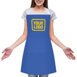 Custom Sky Blue Gold Apron