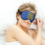 Custom Sky Blue Gold Sleep Mask