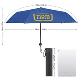 Custom Sky Blue Gold Automatic Umbrella