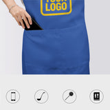 Custom Sky Blue Gold Apron