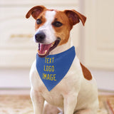 Custom Sky Blue Gold Pet Scarf