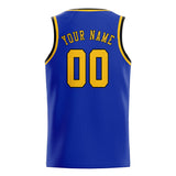 Custom Sky Blue & Gold Colors Design Sports Basketball Jersey