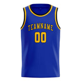 Custom Sky Blue & Gold Colors Design Sports Basketball Jersey