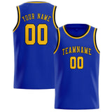 Custom Sky Blue & Gold Colors Design Sports Basketball Jersey