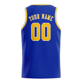 Custom Sky Blue & Gold Colors Design Sports Basketball Jersey