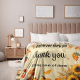 Blanket for Son Gifts, "There are people in this world who make things better wherever they go Thank you for being one of them", From Mom Dad, Birthday, Christmas, Graduation, Inspirational