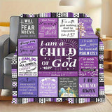 Gifts for Child Blanket - I am a CHILD of God - From Parents, Birthday, Christmas, Everyday Encouragement, Inspirational Faith