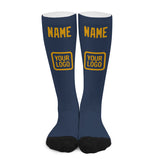 Custom Blue Yellow Knee-High Sock