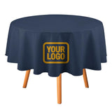 Custom Blue Yellow Round Table Cloth