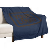 Custom Blue Brown Blanket