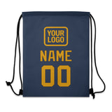 Custom Blue Yellow Drawstring Bag