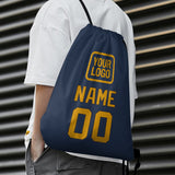 Custom Blue Yellow Drawstring Bag