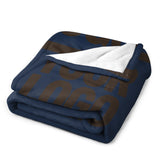 Custom Blue Brown Blanket