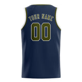Custom Blue & Olive Colors Design Sports Basketball Jersey