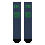 Custom Blue Emerald Green Knee-High Sock