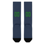 Custom Blue Emerald Green Knee-High Sock
