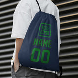 Custom Blue Emerald Green Drawstring Bag