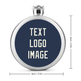 Custom Blue Cream Hip Flask