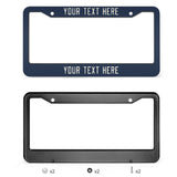 Custom Blue Cream License Plate Frame