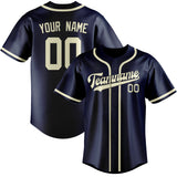 Custom Blue & Cream Colors Design Sports Baseball Jersey