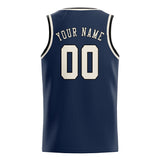 Custom Blue & Cream Colors Design Sports Basketball Jersey