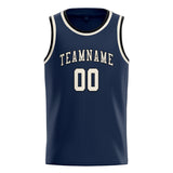 Custom Blue & Cream Colors Design Sports Basketball Jersey
