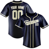Custom Blue & Cream Colors Design Sports Baseball Jersey