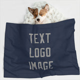 Custom Blue Gray Pet Blanket