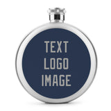 Custom Blue Gray Hip Flask