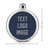 Custom Blue Gray Hip Flask