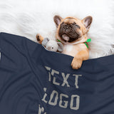 Custom Blue Gray Pet Blanket