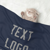 Custom Blue Gray Pet Blanket
