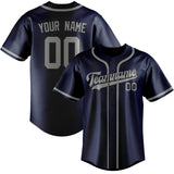 Custom Blue & Gray Colors Design Sports Baseball Jersey