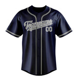 Custom Blue & Gray Colors Design Sports Baseball Jersey