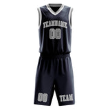 Custom Blue Gray Basketball Set