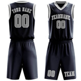 Custom Blue Gray Basketball Set