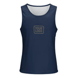 Custom Blue Dark Grey Men's Tank Top
