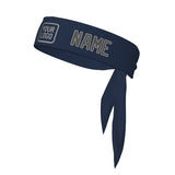 Custom Blue Dark Grey Headband