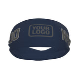 Custom Blue Dark Grey Sports headband