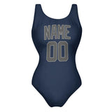 Custom Blue Dark Grey Swimsuit